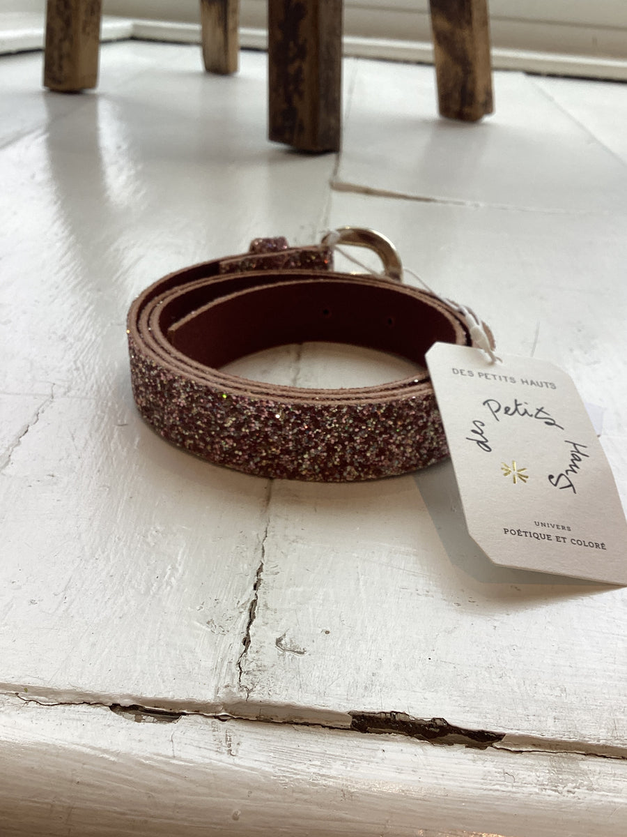 Des Petits Hauts pale pink glitter belt