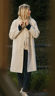 Indi & Cold wool coat with detachable waistcoat - winter white