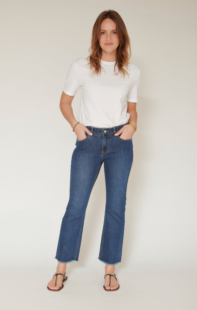 MKT Studio Sophia Wilson cropped bootcut jean - Texas wash