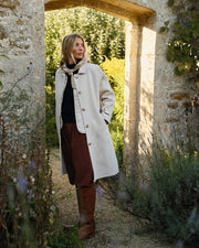 Indi & Cold wool coat with detachable waistcoat - winter white