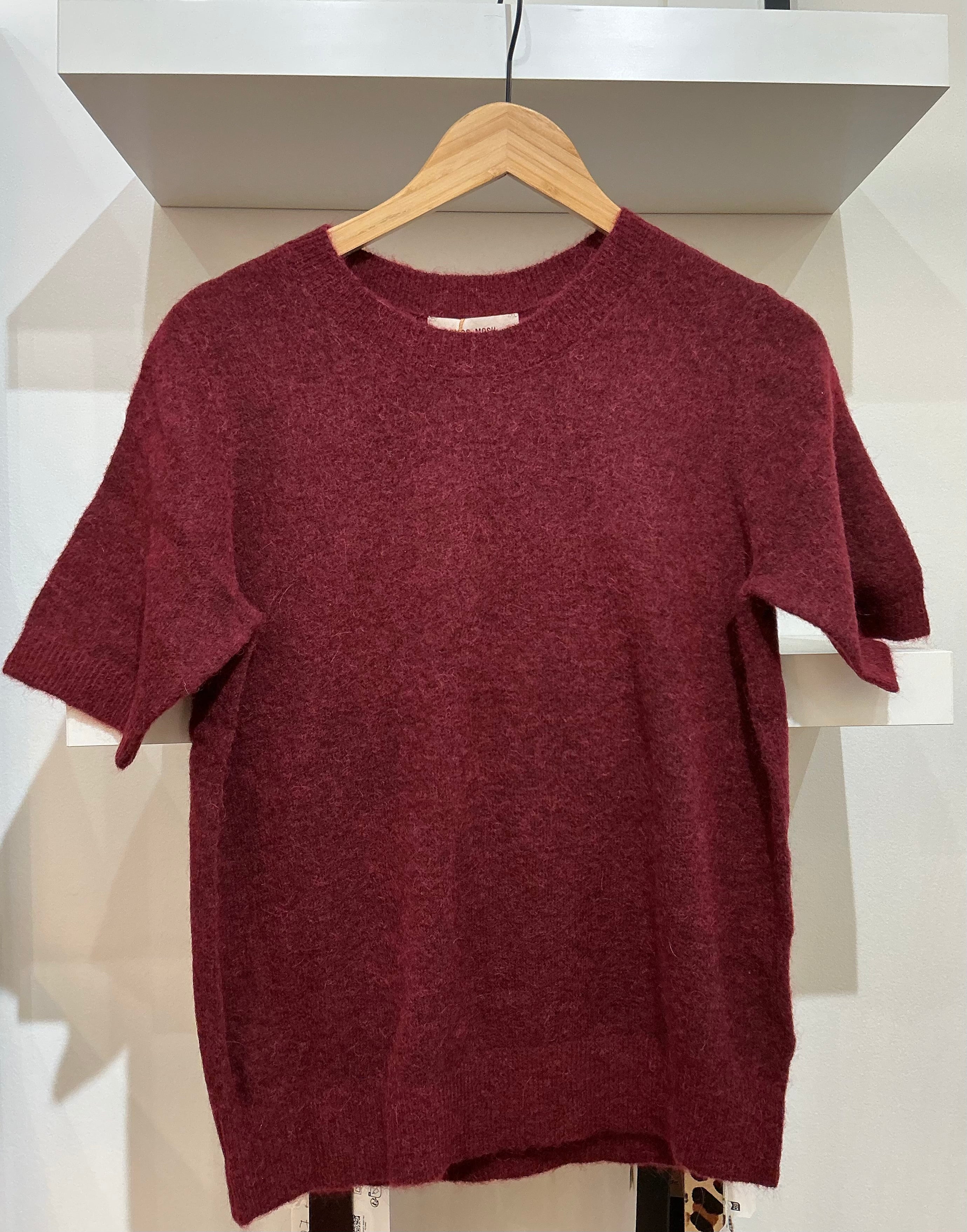 Mos mosh Mape short sleeved knit - cabernet