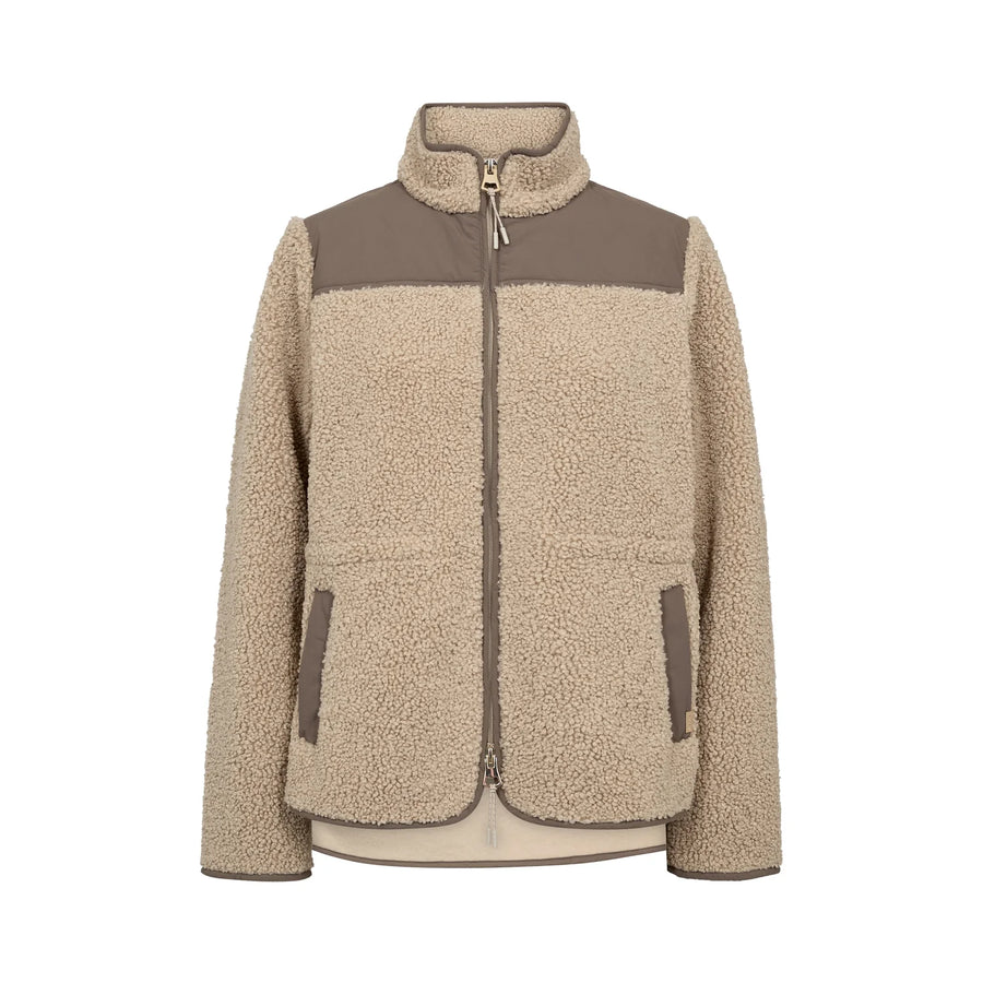 Mos mosh Elisa Eli teddy jacket - feather grey
