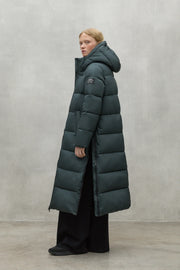 Ecoalf Binai lomg padded coat - woodland green