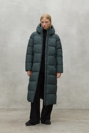 Ecoalf Binai lomg padded coat - woodland green