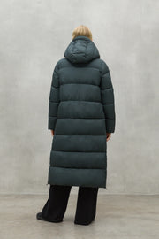 Ecoalf Binai lomg padded coat - woodland green