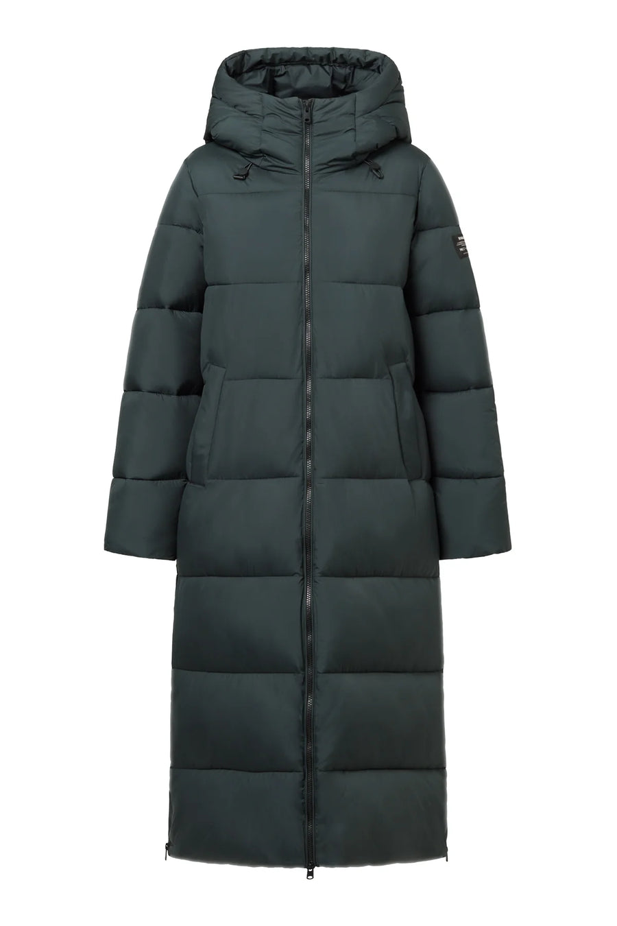 Ecoalf Binai lomg padded coat - woodland green