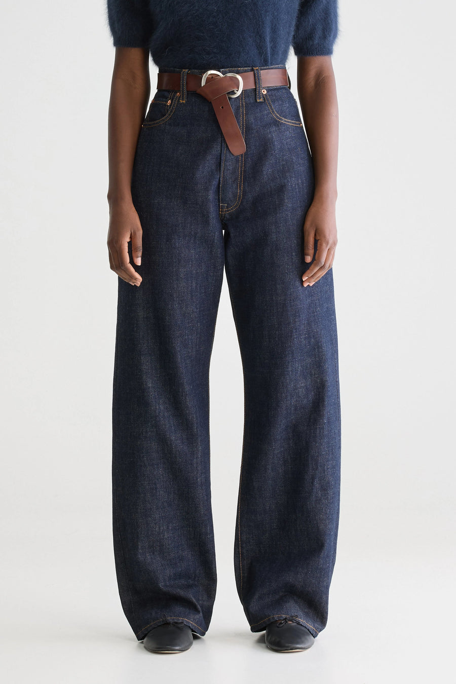 Bellerose Poker wide high rise jeans - dark blue
