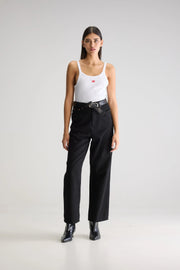 Bellerose Poker high rise/ wide leg jean - black