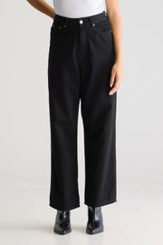 Bellerose Poker high rise/ wide leg jean - black