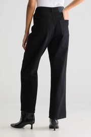 Bellerose Poker high rise/ wide leg jean - black