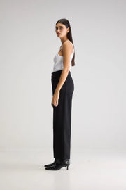 Bellerose Poker high rise/ wide leg jean - black