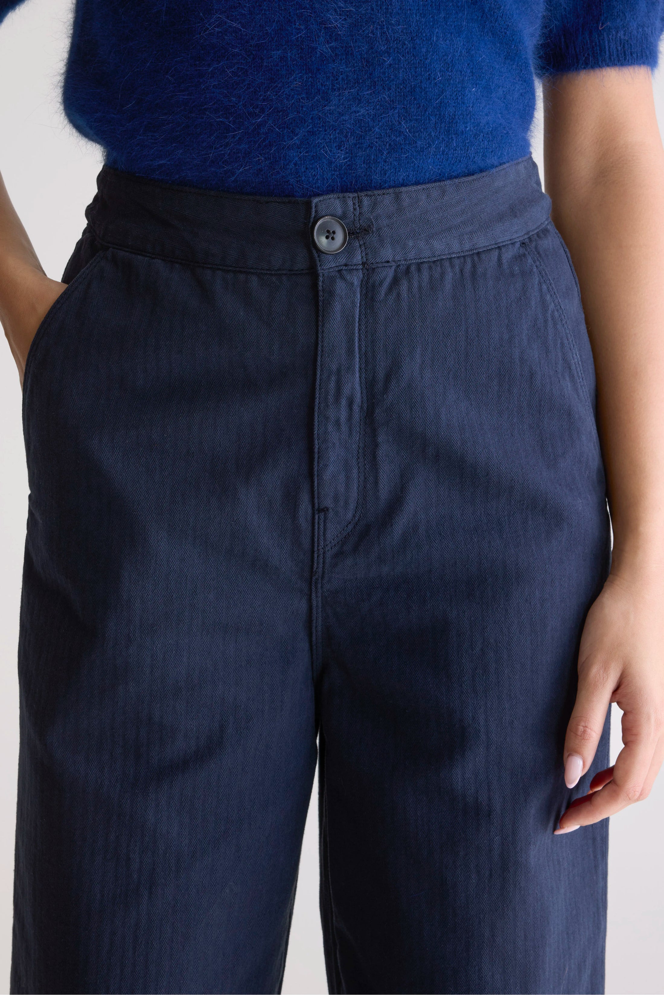 Bellerose Pasop herringbone trouser - navy