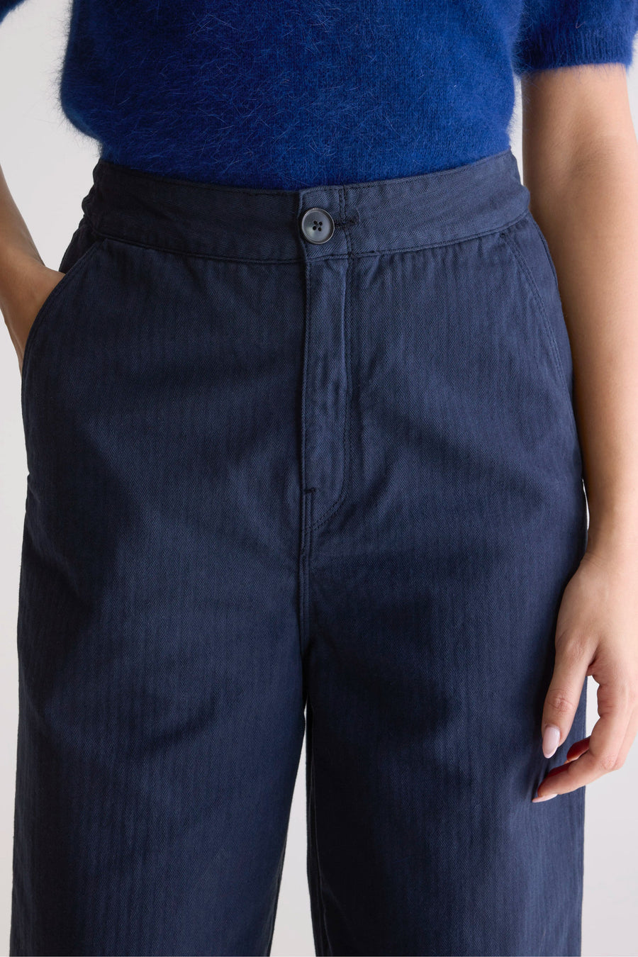 Bellerose Pasop herringbone trouser - navy