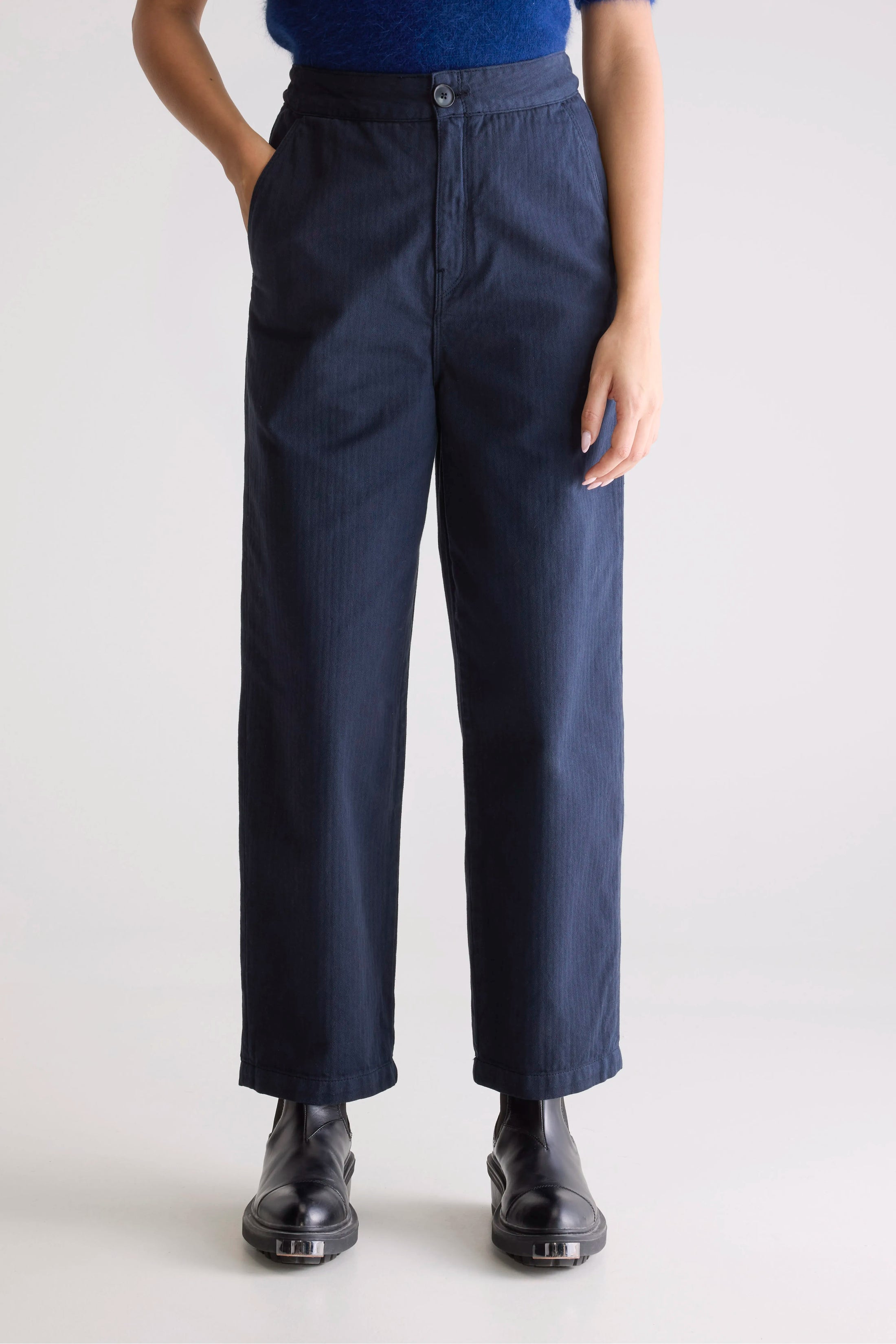 Bellerose Pasop herringbone trouser - navy