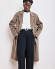 Hartford Ville wool coat - Heather Taupe