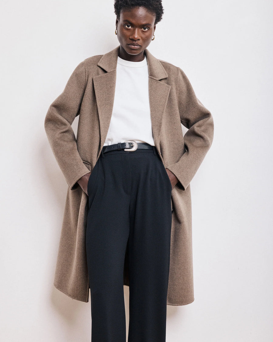 Hartford Ville wool coat - Heather Taupe