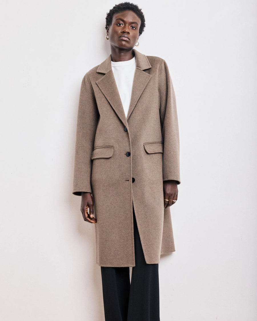 Hartford Ville wool coat - Heather Taupe