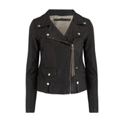 Studio-Kin Grace leather biker jacket - black