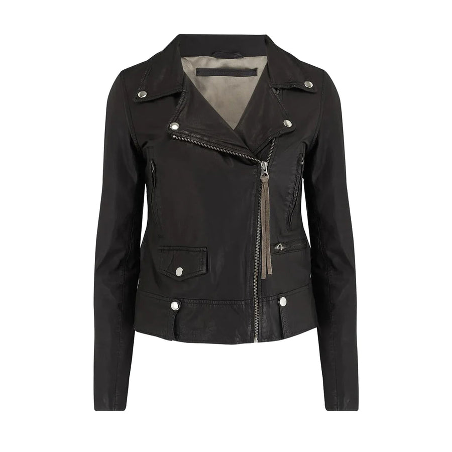 Studio-Kin Grace leather biker jacket - black