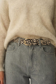 Des Petits Hauts spotty animal belt- black + white