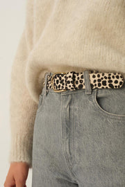 Des Petits Hauts spotty animal belt- black + white