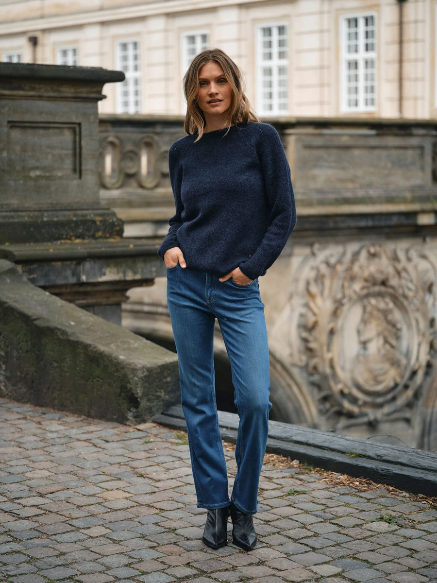 Mos mosh Tammy Thora crew neck jumper - navy