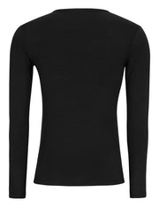 Esme studio long sleeve slim jersey top - black