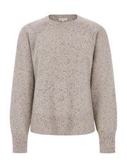 Esme Studios Elisa crewneck jumper - pale blue melange