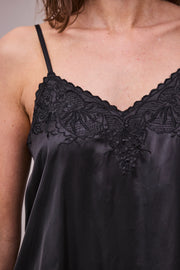 Faune Cynthia satin cami - black