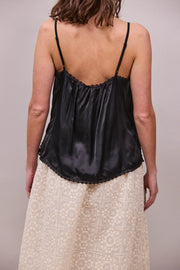 Faune Cynthia satin cami - black