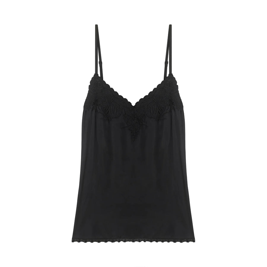 Faune Cynthia satin cami - black