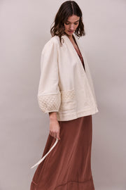 Faune Deia jacket - oyster & gold