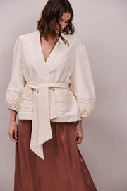 Faune Deia jacket - oyster & gold