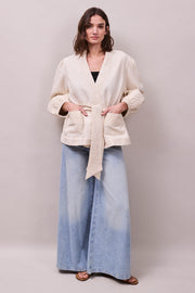 Faune Deia jacket - oyster & gold