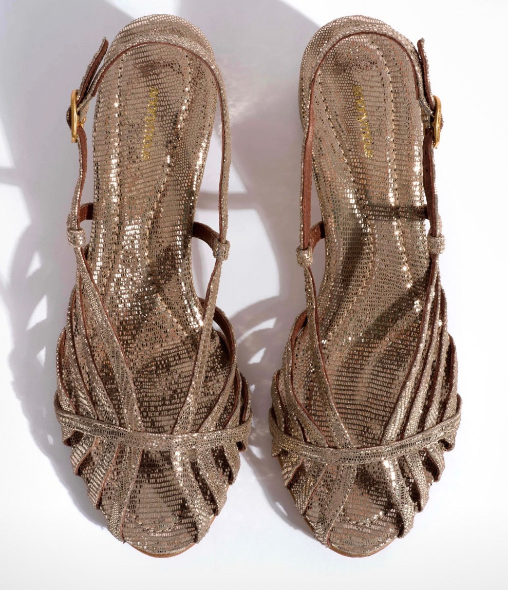 Anonymous Copenhagen Briddie 50 heart sandal - vintage champagne