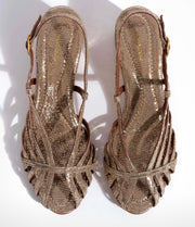Anonymous Copenhagen Briddie 50 heart sandal - vintage champagne