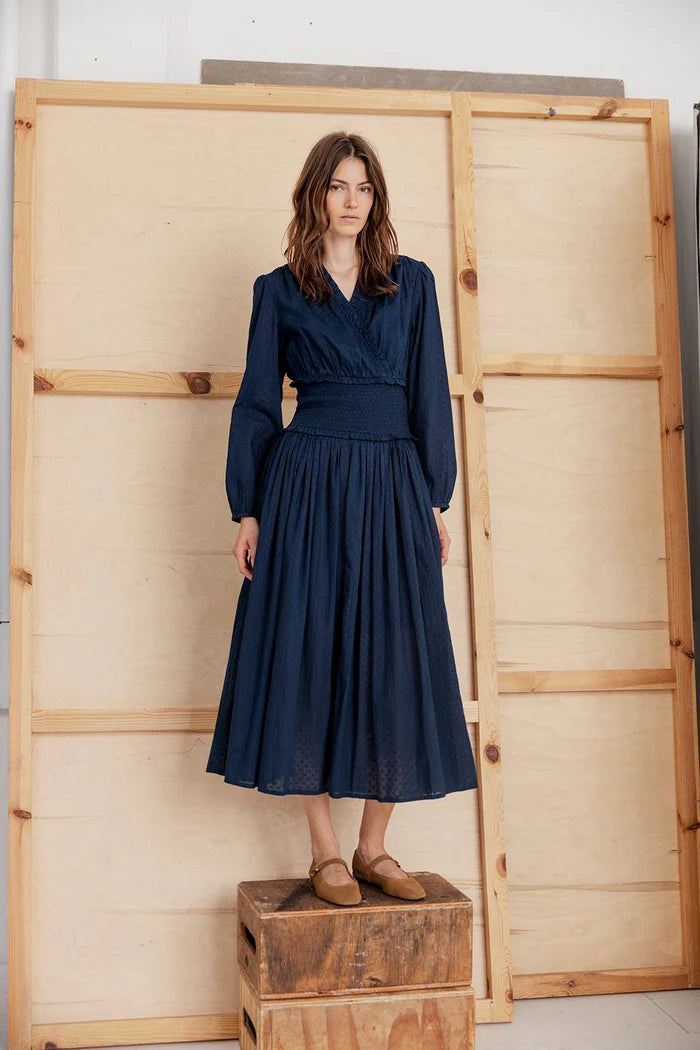 Project AJ 117 Camelia dress - v dark navy