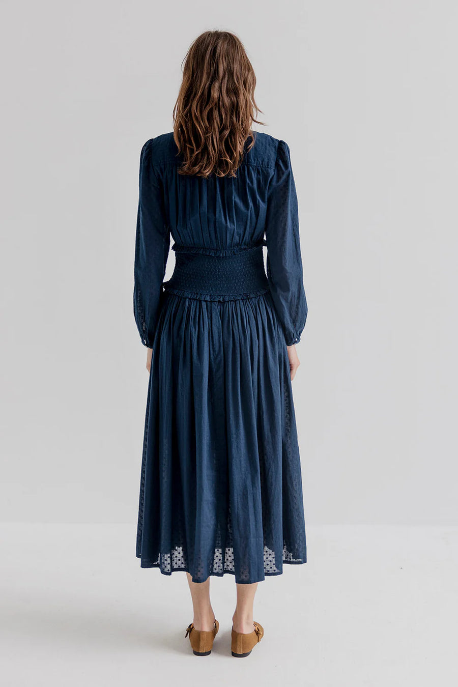 Project AJ 117 Camelia dress - v dark navy