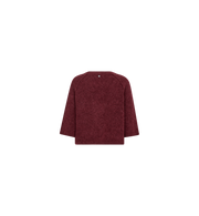 Mos mosh Thora Lizet short sleeved knit cardigan - cabernet