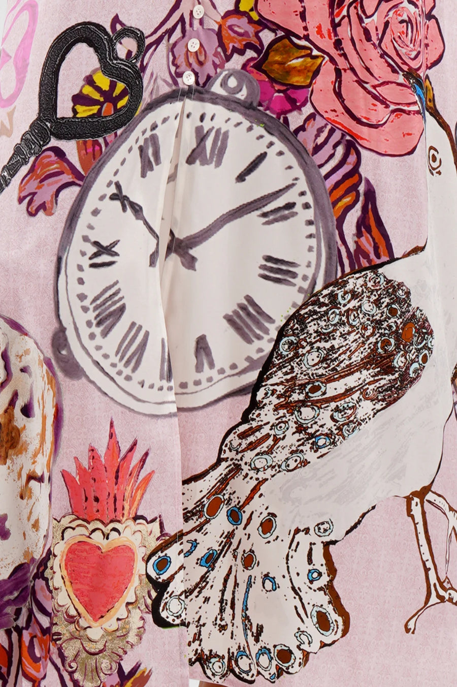 Jessica Russell Flint (JRF) “Eternal romance” pink conversation print dress