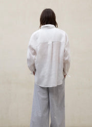 Ecoalf Daria linen oversized shirt - white
