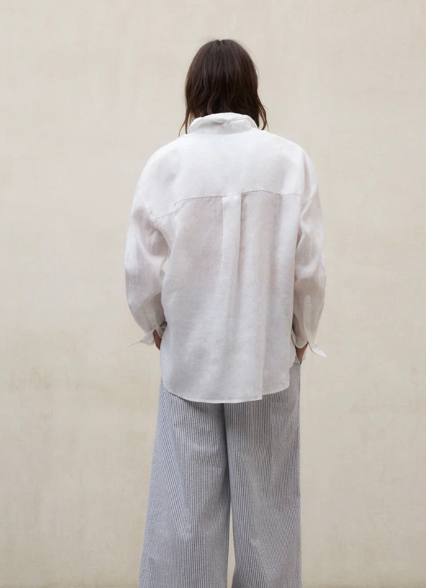 Ecoalf Daria linen oversized shirt - white