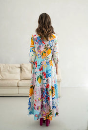 Jessica Russel Flint Amalfi print shirt dress