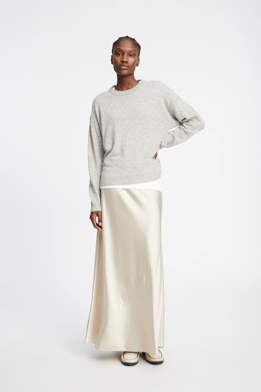 Munthe Kiaran cashmere jumper - light grey
