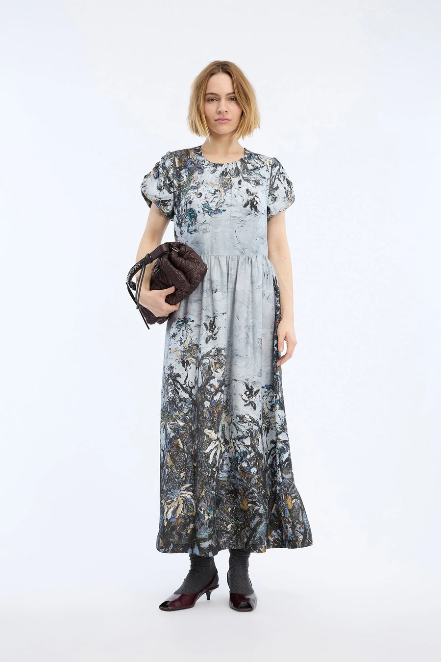 Munthe Victoriana silk print dress