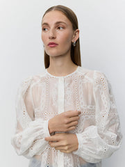 Sofie Schnoor Cora embroidered shirt - off white
