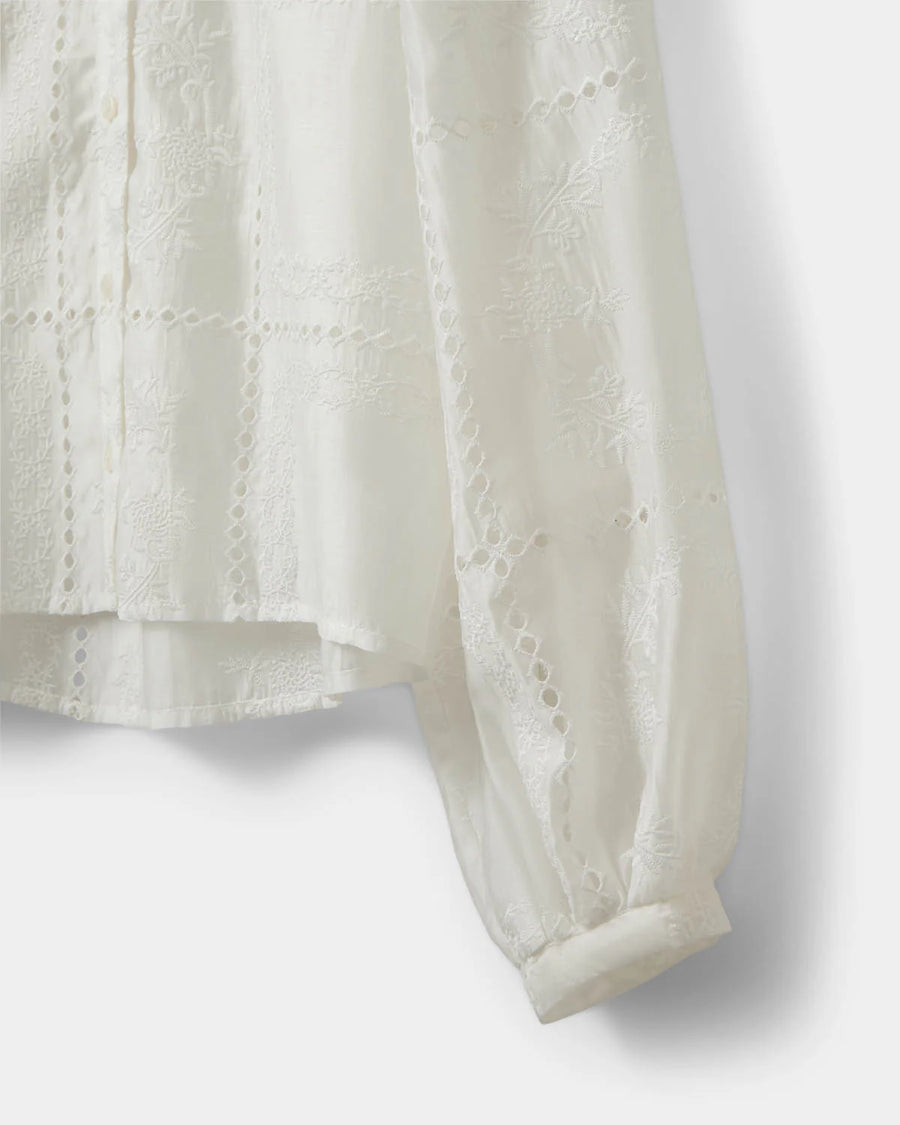 Sofie Schnoor Cora embroidered shirt - off white