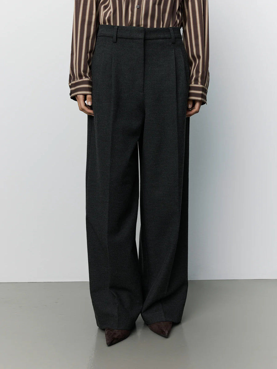 Sofie Schnoor Rosalinda wide leg trouser - charcoal
