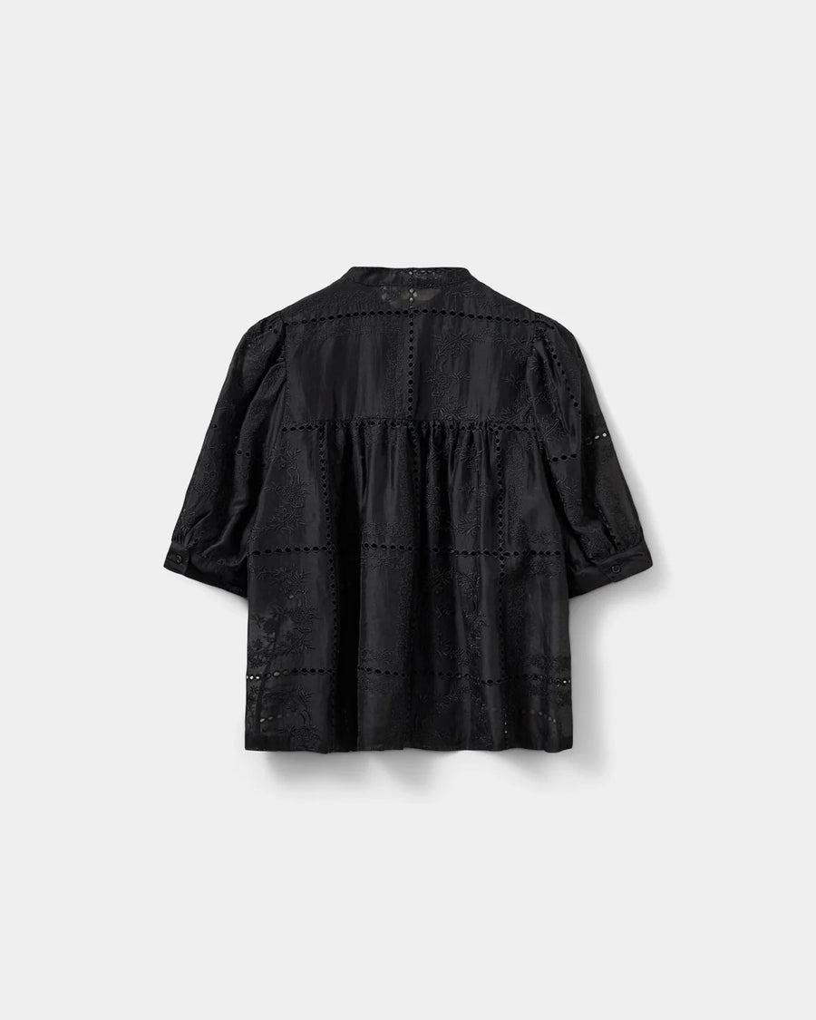 Sofie Schnoor Alessia broderie shirt - black