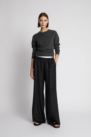 Munthe Arum silk trouser - black